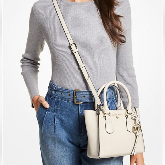 NWOT. Michael Kors Small Kris pebbled crossbody satchel. - Picture 3 of 10